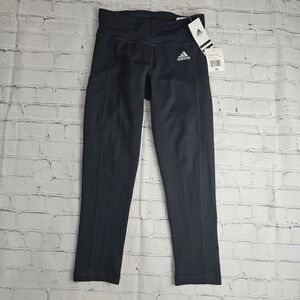 Adidas Climalite Black XS Athletic Cropped 3/4 Tights Leggings Pants Womens